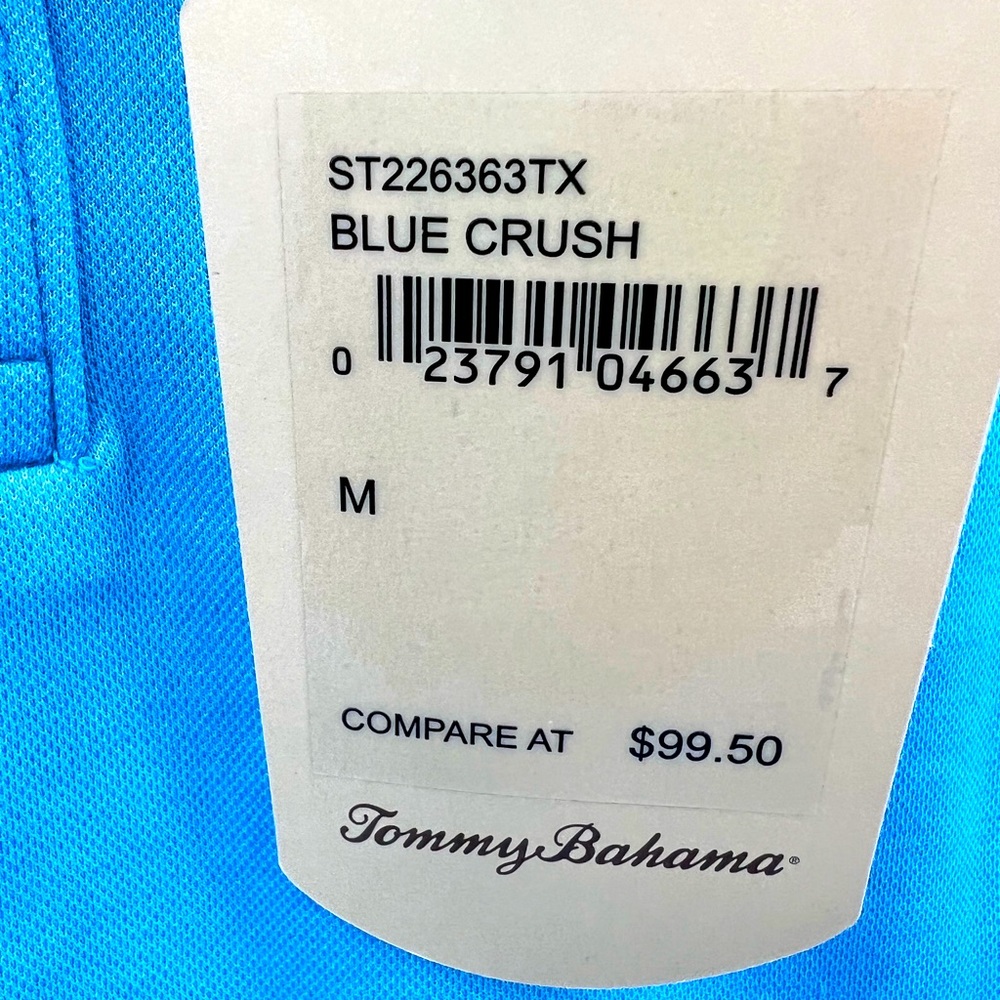 TOMMY BAHAMA POLO SHIRT, "BLUE CRUSH (SKY BLUE) COLOR SIZE LARGE MEDIUM (M) - Picture 13 of 15